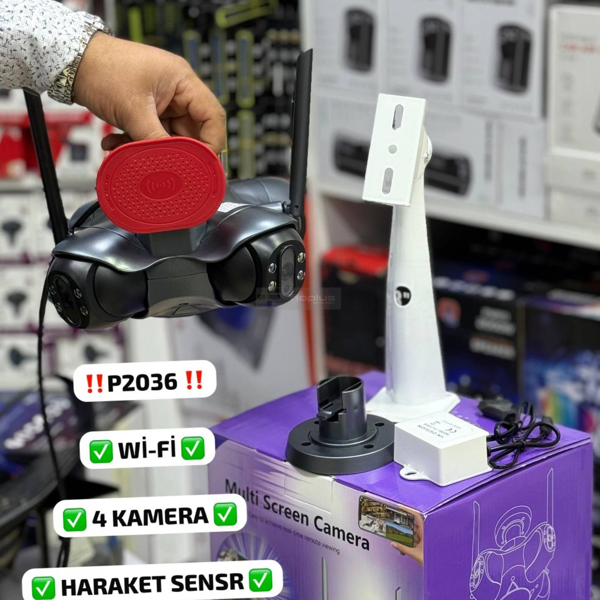 Fioplus FIO P2036 16MP Dört Lensli Akıllı WiFi Güvenlik Kamerası